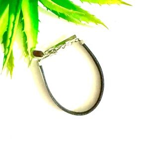 Lori Bonn Black Leather Bracelet